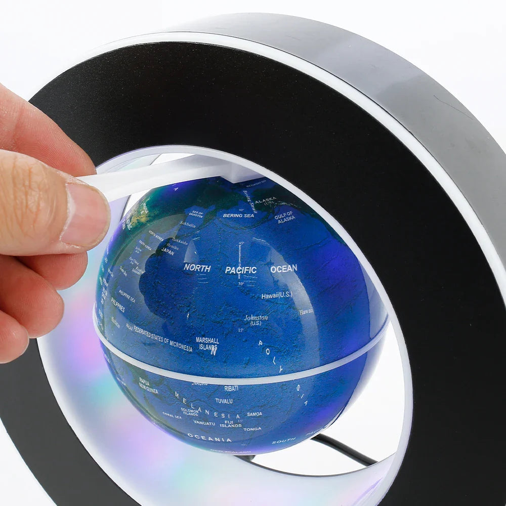 Floating Globe MagnoGlobe | Magnetic Levitation | LED Lighting | 17.5 × 17.5 × 4.5 cm | Gift Idea
