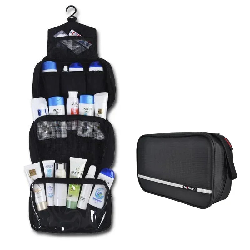 Hanging Toiletry Bag NOMERA TravelHang | With Hook & Compartments | Waterproof & Foldable | For Women & Men