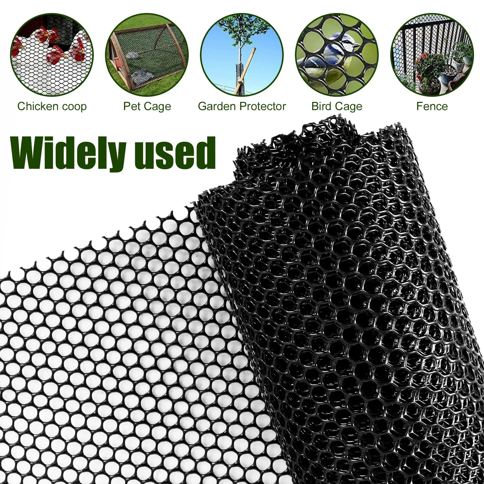 FlexGuard Mesh | Plastic Fence Net for Garden & Tree Trunk Protection | 300 × 40 cm / 600 × 40 cm | Weatherproof & Cuttable