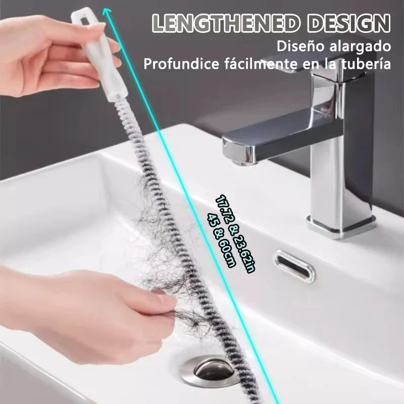 FlexiPipe Pipe Cleaner Brush | Flexible Drain Cleaner for Kitchen & Bathroom | 45/65 cm Length | Reusable Cleaning Tool