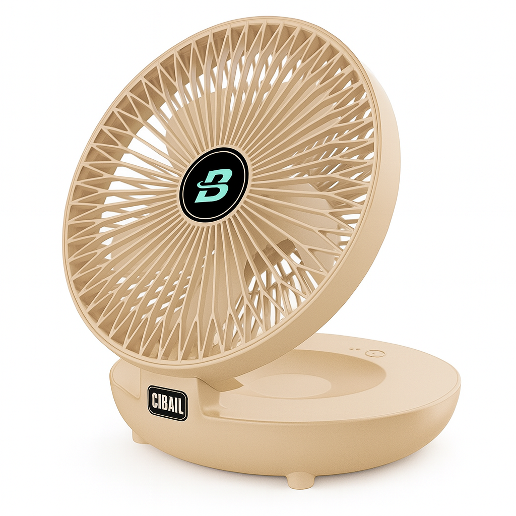 BriseFlex Foldable Table & Wall Fan | Wireless & Whisper-Quiet | 3 Speeds | Rechargeable