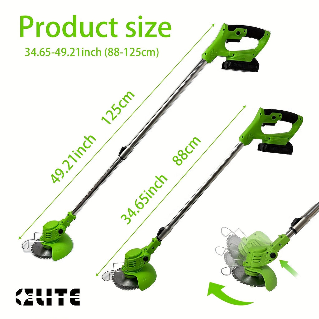 Cordless Grass Trimmer GrünKraft | Adjustable | Multiple Blade Attachments | Lightweight & Portable