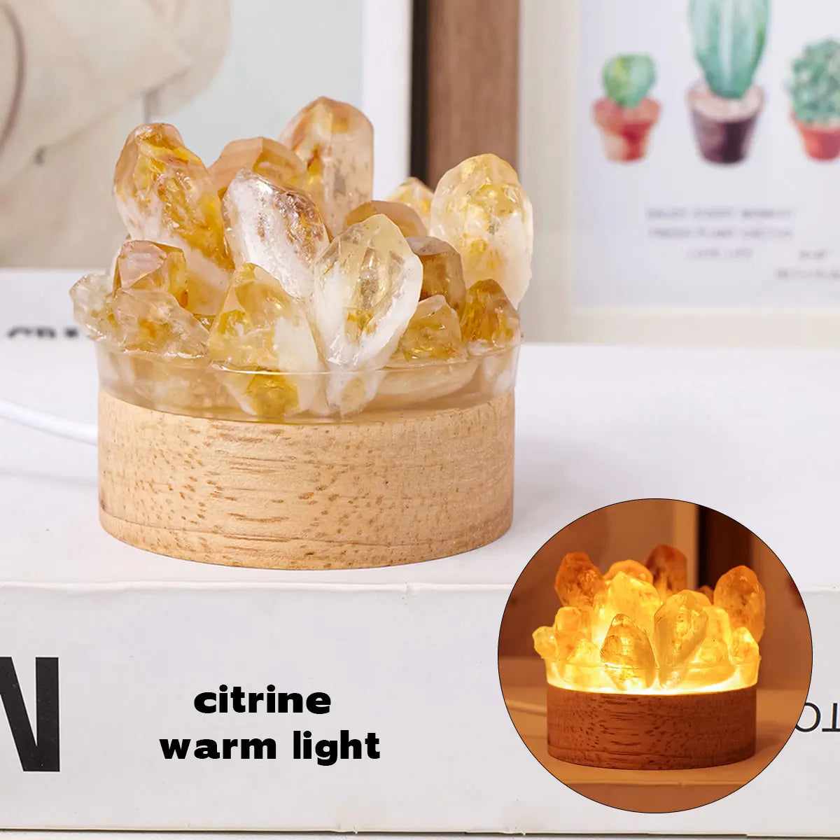 Crystal Lamp Natural Stone | Handmade | Feng Shui & Wellness Decor | 150–200 g