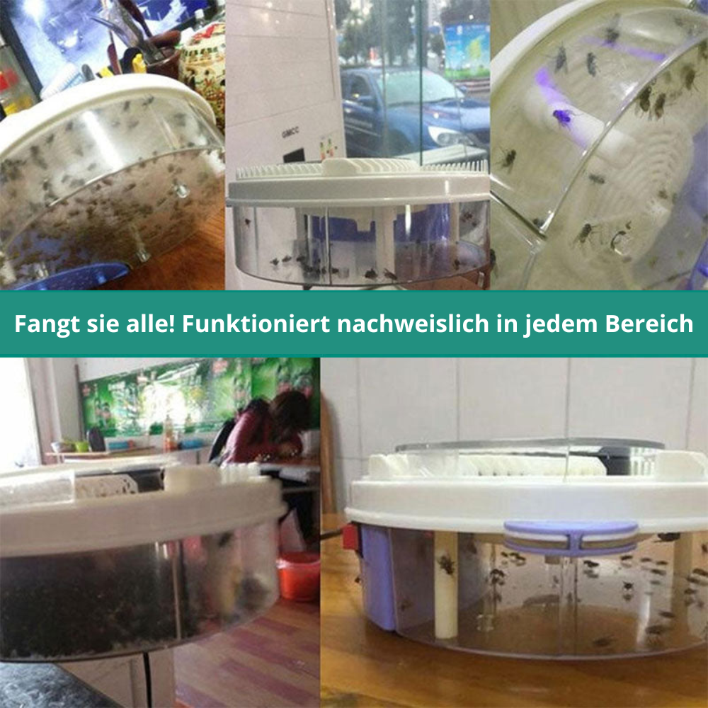 InsektoSilent Fly Trap with Rotation & Bait Chambers | Quiet & Environmentally Friendly | For Indoor & Outdoor Use
