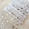 Glittering Table Runner "StellaLuxe" | Gold, Rose Gold or Silver | Metallic Shimmering Mesh Runner with Star Pattern | For Parties & Dinner Decoration