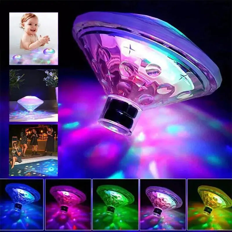 Floating LED Underwater Light AquaLuma | RGB Color Change | IP67 Waterproof | For Pool, Bathtub & Party