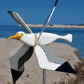 Garden Decoration Wind Bird SkyGull | Creative Wind Spinner with Seagull Motif | Weatherproof & Height Adjustable | 25 cm Figure