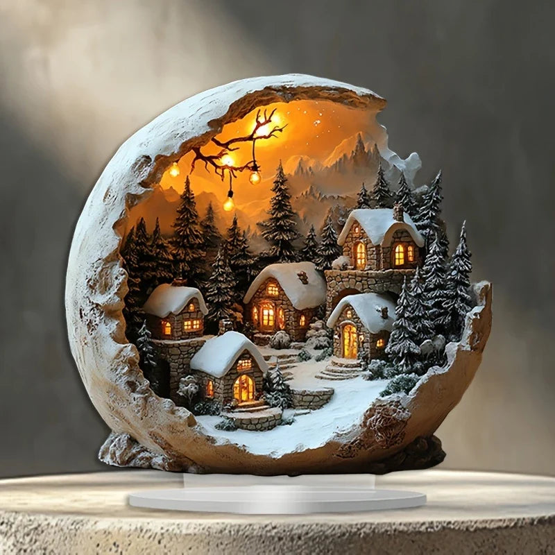 Christmas Decoration Lunavia | Boho Style | Acrylic Decorative Figurine | 23x20 cm