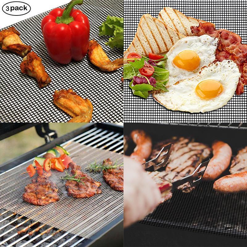 Grillfine BBQ Grill Net / Grill Mat | Non-stick & Reusable | Heat Resistant up to 370°C | For Meat, Fish & Vegetables