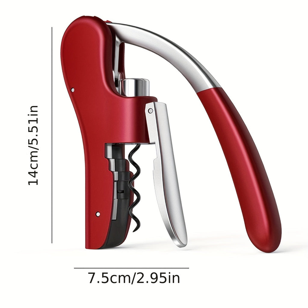 Vinorix | Hebelkorkenzieher | Ergonomischer Weinöffner | Metall-Kunststoff Design 14 cm