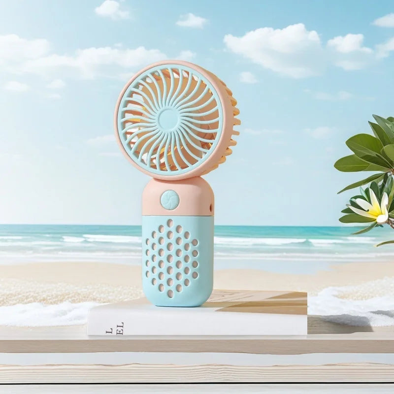 BriseBär Mini Hand Fan | Portable & Rechargeable | Quiet & Fragrance Function | Pastel Colors