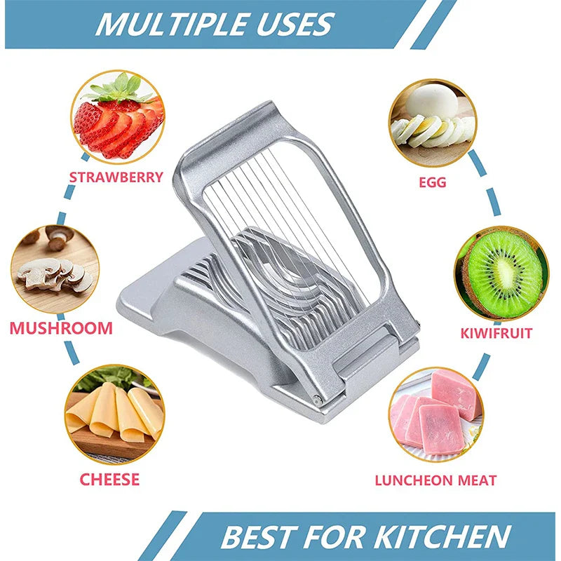 Egg Slicer SchnittMeister | Stainless Steel Cutting Wires | For Egg, Cheese & Mushrooms | Durable Aluminum Housing