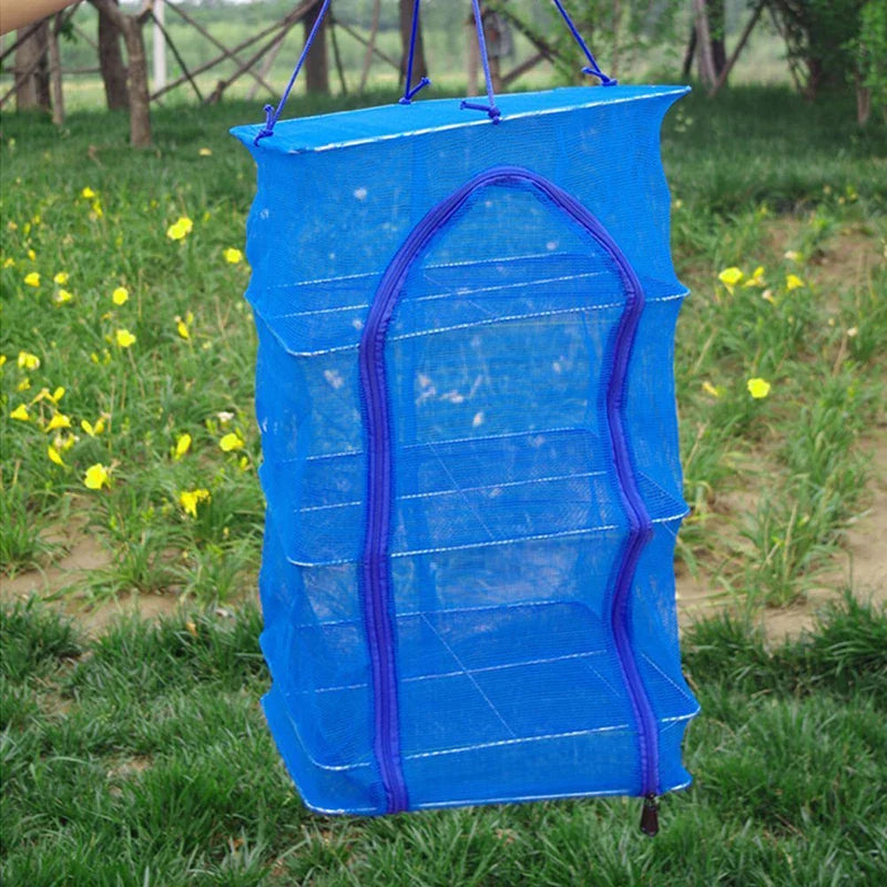 AeroDry 3X Drying Net | Foldable Hanging Basket with 3 Levels | For Fish, Herbs, Vegetables & Plants | 35×35×65 cm