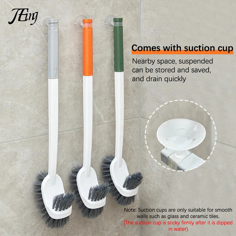 CleanTwin Toilet Brush | Double-Sided Toilet Brush with Long Handle | Deep Cleaning & Hygienic | Space-Saving Hanging Design
