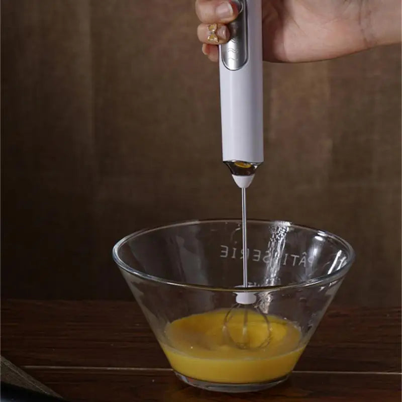 CREMIX Electric Milk Frother & Mixer | 3 Speeds | Double Stainless Steel Attachment | USB Charging