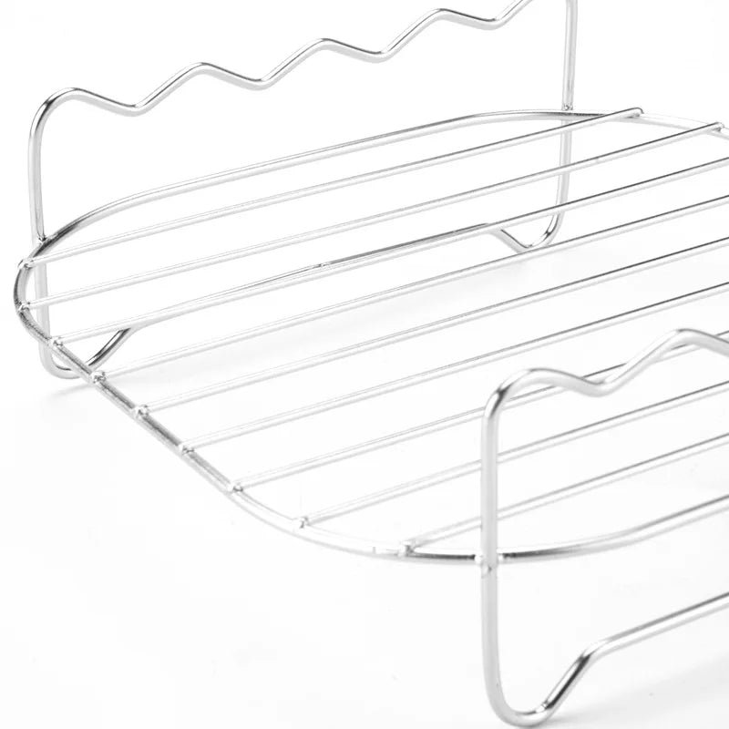 Grillvaro AllGrillPro BBQ Grill Set Made of Stainless Steel | With Skewers & Holder | For Grill, Airfryer & Steamer | Outdoor & Kitchen