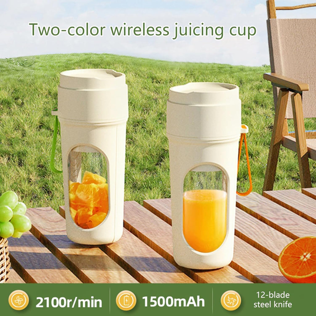 Mixaro | Tragbarer Smoothie-Maker 350 ml | USB Wiederaufladbarer Mini Mixer | 12 Edelstahlklingen | 40 W