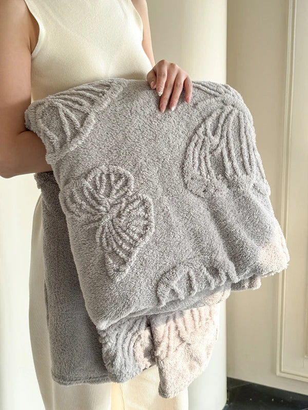 Fleurière Flannel Blanket | 3D Butterfly Design | Soft & Warm | For Bed, Sofa & Camping