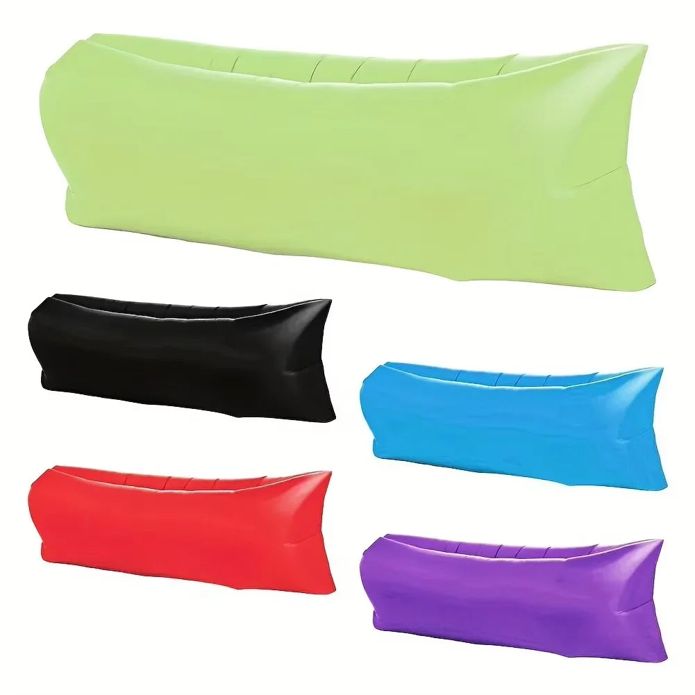 Inflatable Lounge Sofa | Without Pump & with Headrest | AirLoungeGo Outdoor Sofa 190×70 cm – Portable & Waterproof
