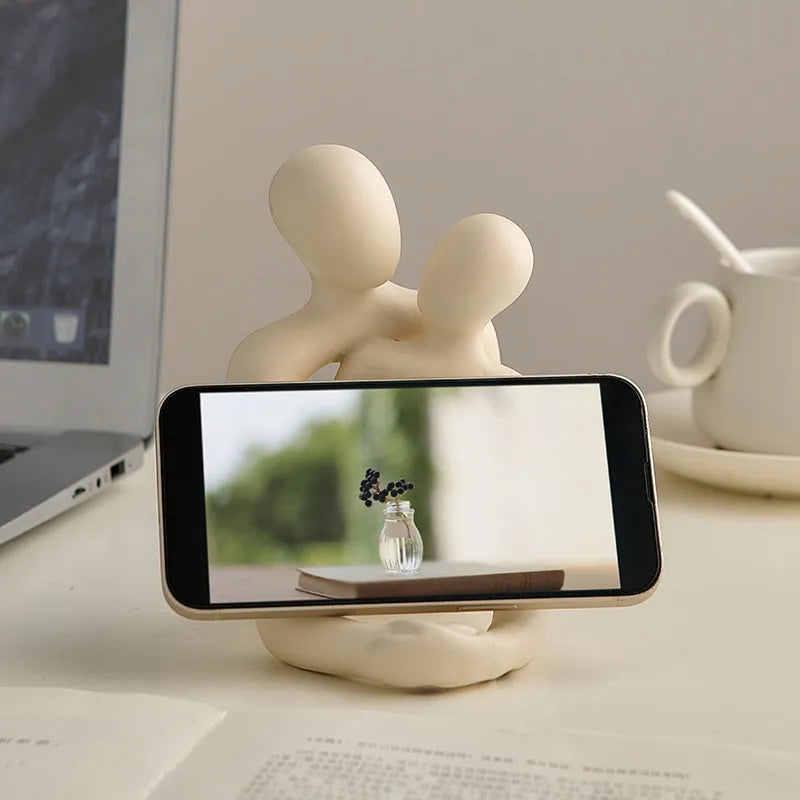 Ceramic Mood Light Lunavia | Handcrafted Design Object with Gentle LED Sphere | Elegant Home Decoration