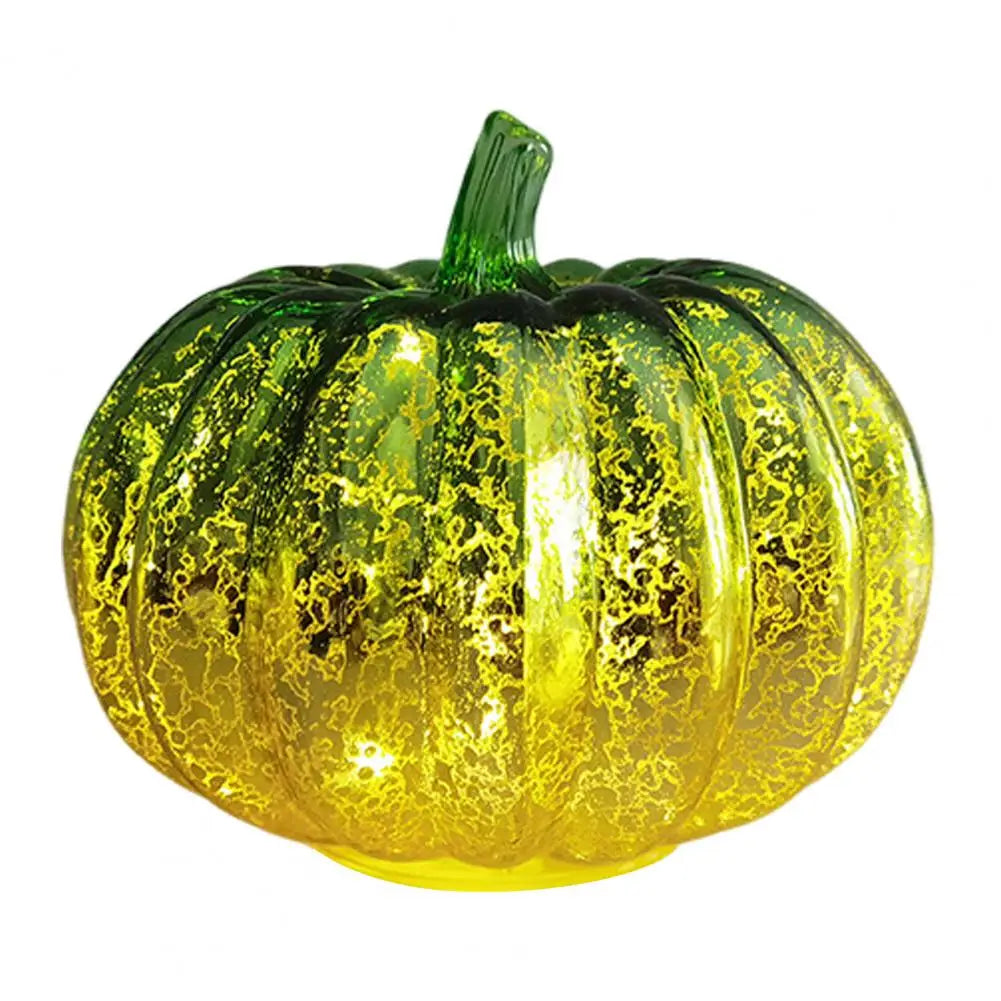 Aurelia Glow Glass Pumpkin Decoration | Starry Sky Design | LED & Timer Function | Autumn & Halloween