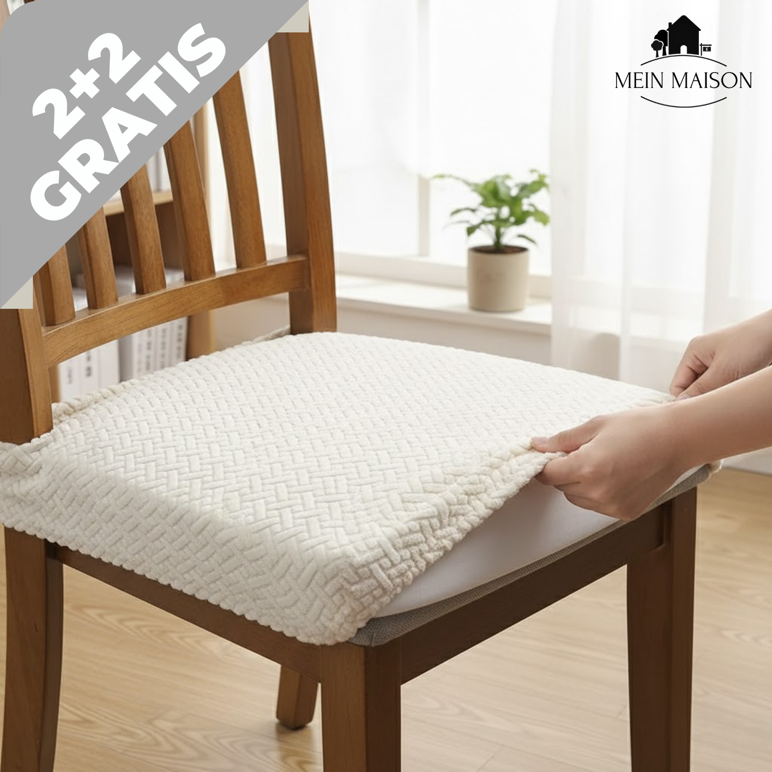 2+2 FREE | SilqueShield – Stylish Chair Cover for Your Furniture!