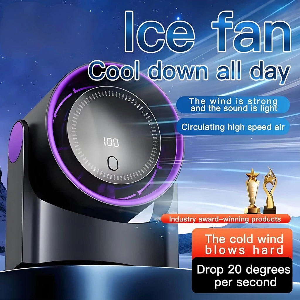 Airiqo Bladeless USB Fan | 100 Levels | Whisper-Quiet & Energy Efficient | Portable & Wall Mountable