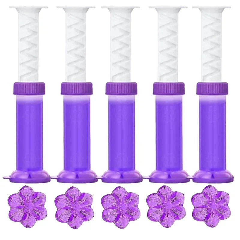 BloomFresh Toilet Gel Flowers | Scented Gel for Toilet & Urinal | Cleaning, Antibacterial & Decorative | 12 Blossoms per Stick