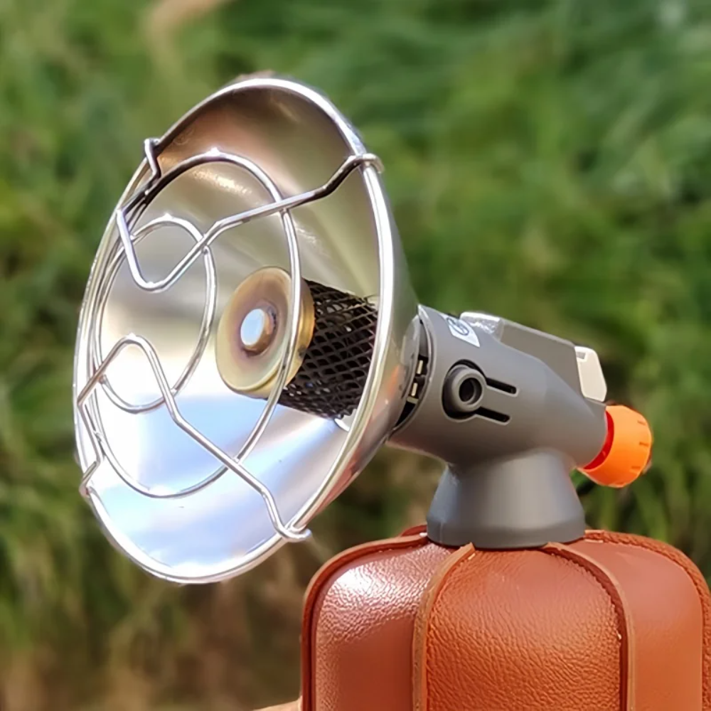 NordFlamme | Tragbarer Outdoor-Gasheizer | Sofortwärme | Edelstahl-Heizgerät für Camping & Freizeit
