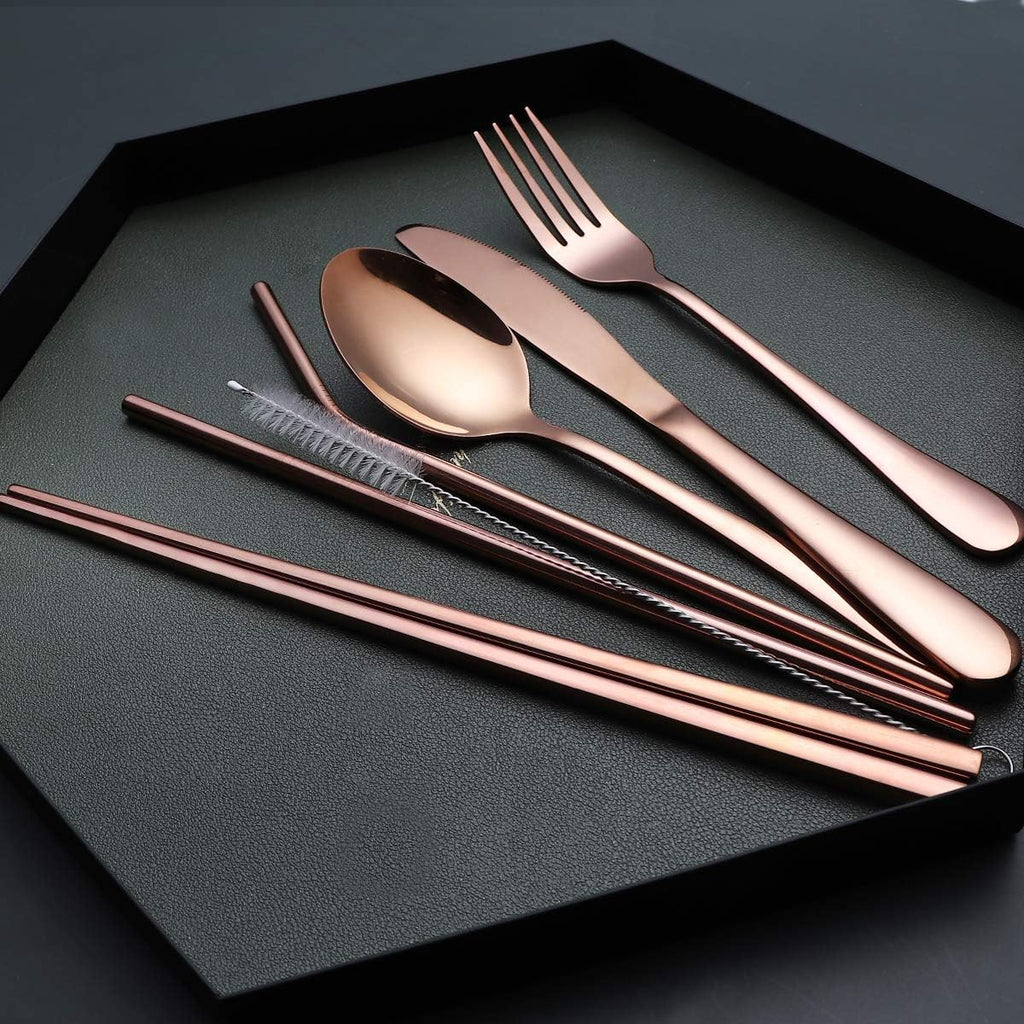 GoCutlery Cutlery Set | 4-piece for on the go | Stainless Steel & BPA-free | With Carrying Case