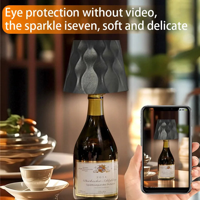 Bottle Lamp VinoGlow | 3-Color Touch Control | USB Rechargeable | IP54 Waterproof