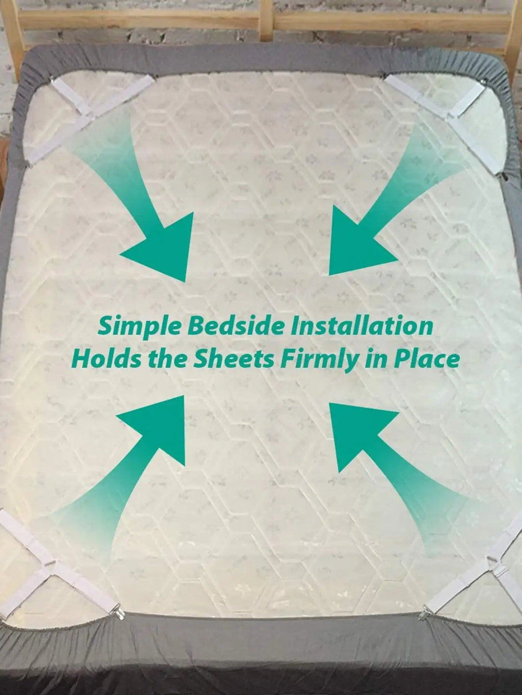 GRIPFIX Fitted Sheet Holder Set | 4-Pack Triangular Sheet Tensioners | Adjustable & Non-Slip – For Mattresses, Tablecloths & Covers