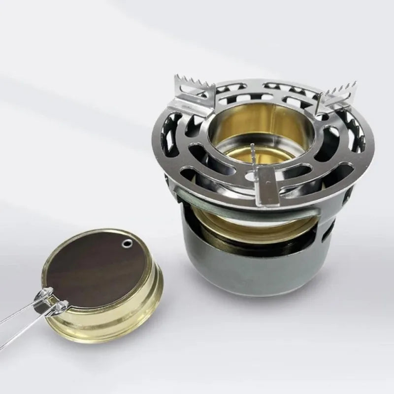 Flamvino Alcohol Stove Outdoor Portable | Mini Camping Stove for Hiking & Trekking | Compact Spirit Burner for Outdoor Kitchen & Survival