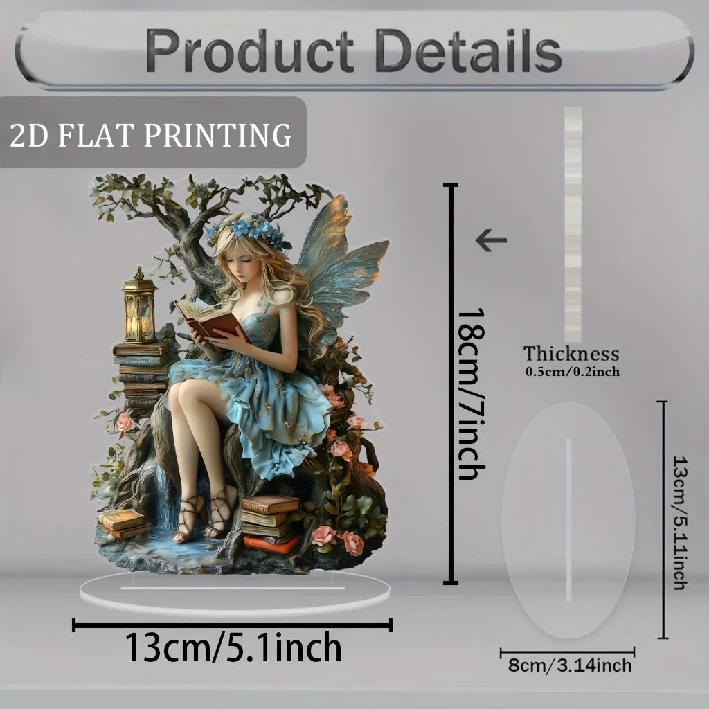 Celestia Acrylic Table Decoration Angel | Fairytale Stand | 18 cm | Gift & Photo Prop
