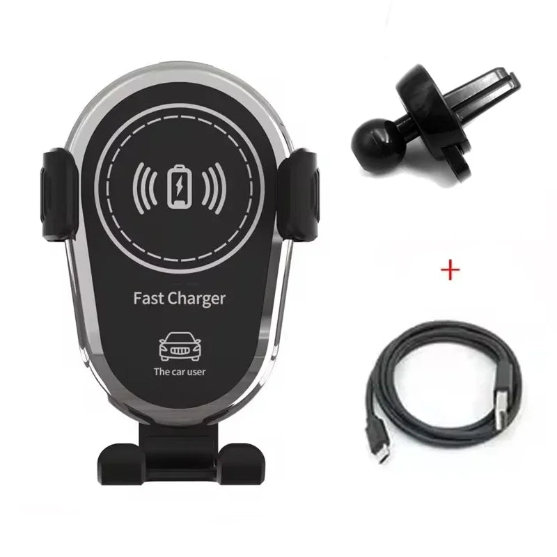 DRIVOLT Car Phone Holder with 30W Wireless Charger | Automatic Locking | Qi Charging & Safety Features | For Air Vents