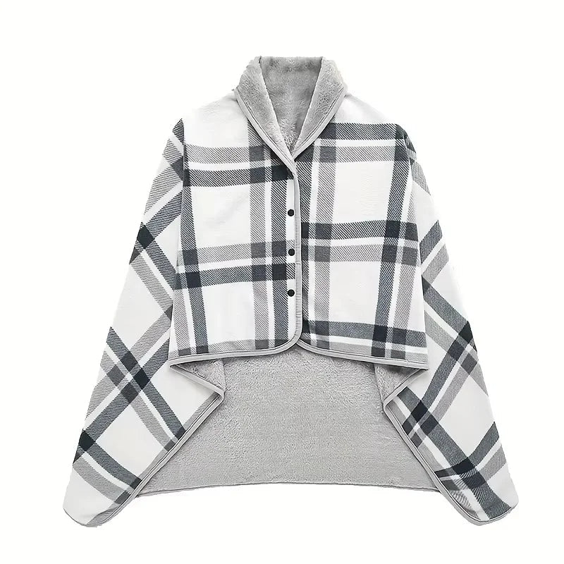 CozyWrap Cuddle Scarf | Wearable Blanket | Soft Flannel | Ideal for Office & Home