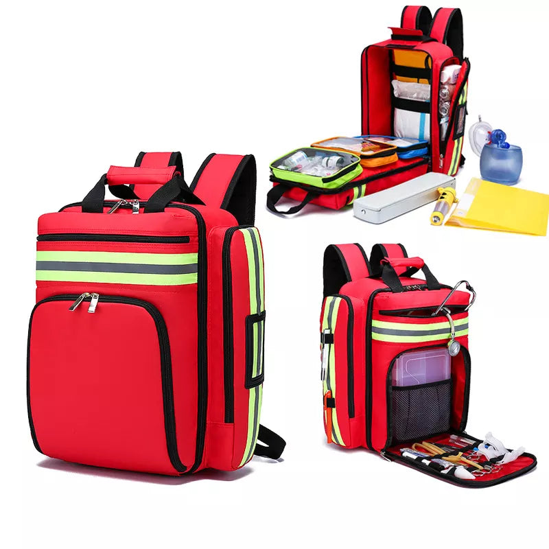 Emergency Backpack SafePak Rescue+ | Waterproof & Reflective | For First Aid & Survival | 45×35×15 cm