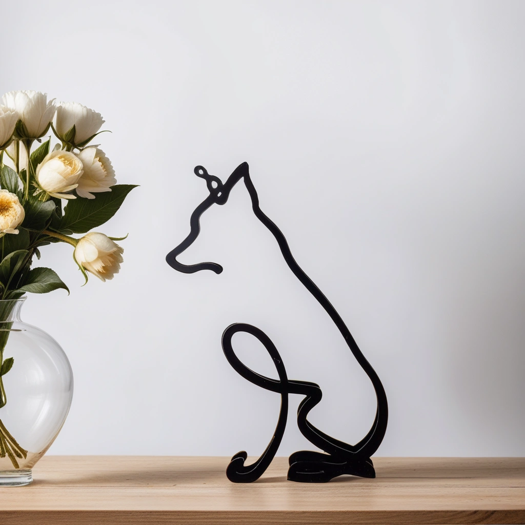 Artipaws Abstract Dog Sculpture | Modern Design | High-Quality Art Figurine | For Shelf & Table