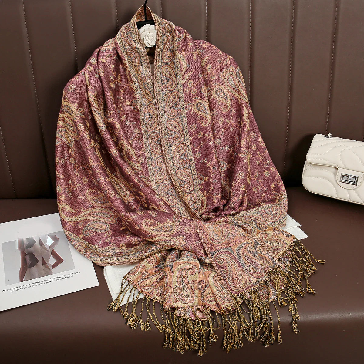 Élégancea | Women's Scarf | Cashmere Feel | 70 × 190 cm | Luxury Print & Warm