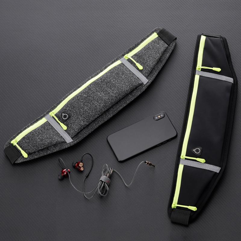 RunPouch | Wasserdichte Laufgürteltasche | Reflektierend | Verstellbarer Sportgürtel | 43 × 10 cm