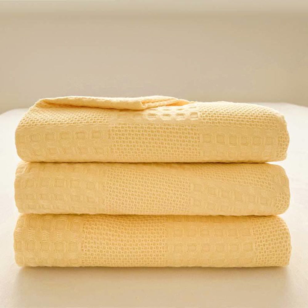 Cotura Waffle Blanket | 100% Organic Cotton | Breathable & Elegant | Waffle Texture