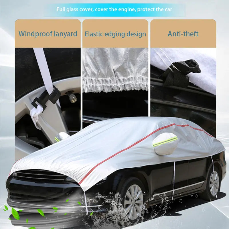 AutoVioro Waterproof Car Cover | UV & Heat Protection | Windproof & Theft-Resistant | Nano Oxford Fabric