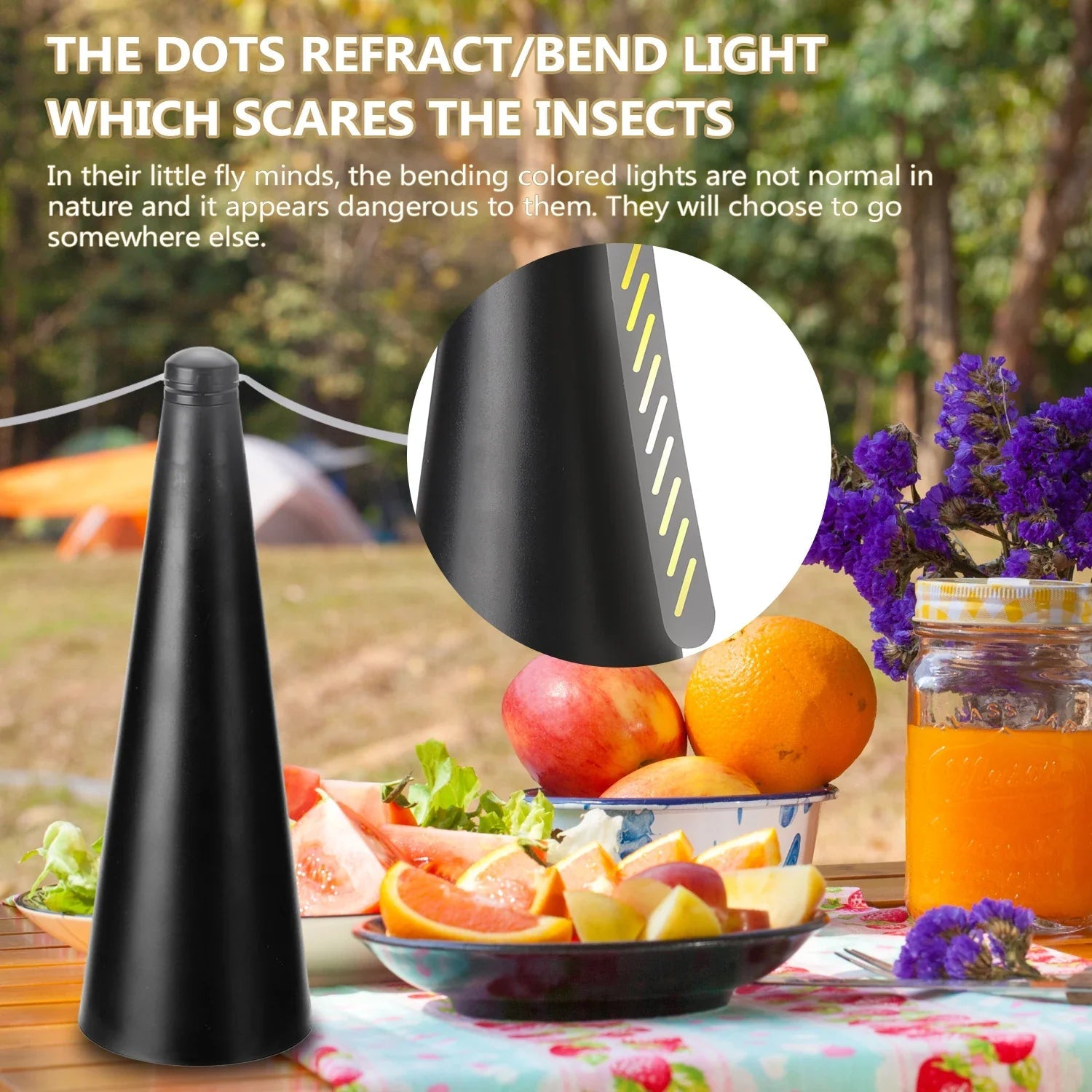 AeroLumen Naturguard Fly Repellent Table Fan | 360° Rotating Insect Repellent Fan | Quiet & Safe | For Outdoor, Camping, Picnic