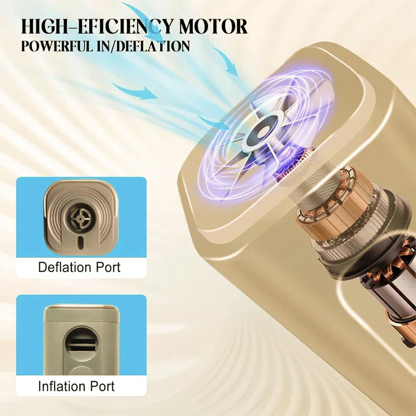 AirBreezy Mini Air Pump | Ultra Compact & USB-C Rechargeable | 5 Nozzles | 200L/min Performance
