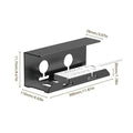 DeskFixx Cable Duct | Under-Desk Cable Management | No Drilling | Robust Steel Tray | Black