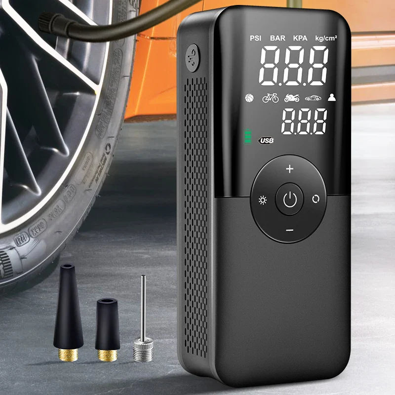 AIRTORO Air Compressor | Rechargeable & Wireless | For Car, Bicycle & Balls | With Power Bank Function
