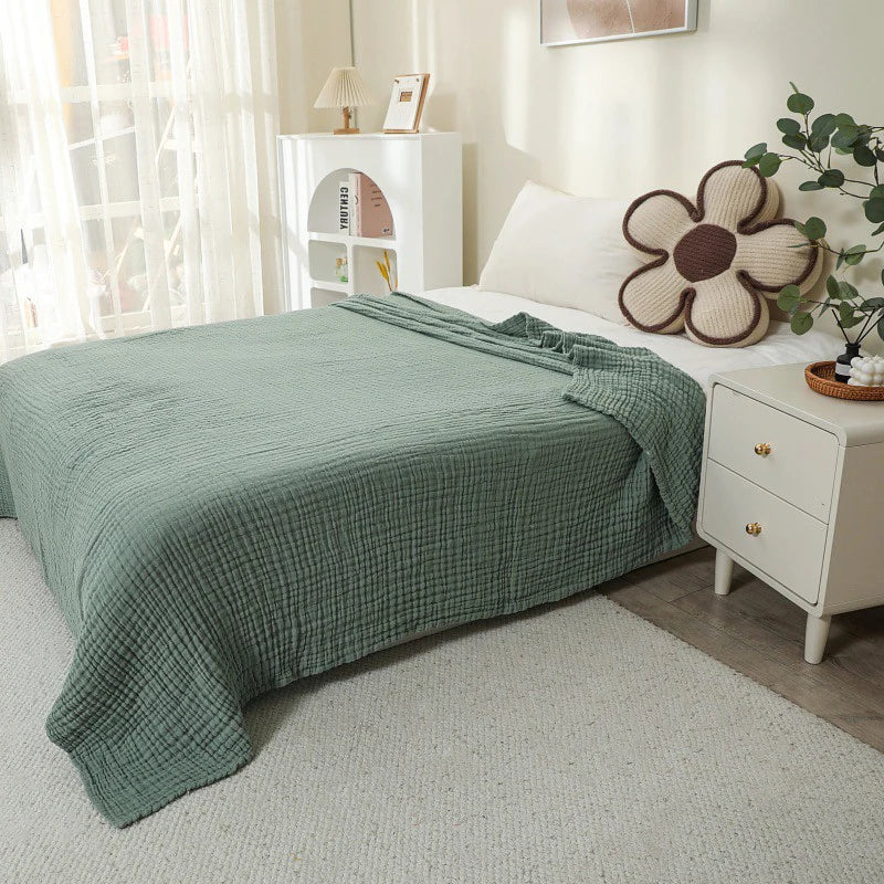 CottonBreeze | Muslin Blanket made of 100% Cotton | 6-layer, Breathable & Lightweight | For Sofa & Bed