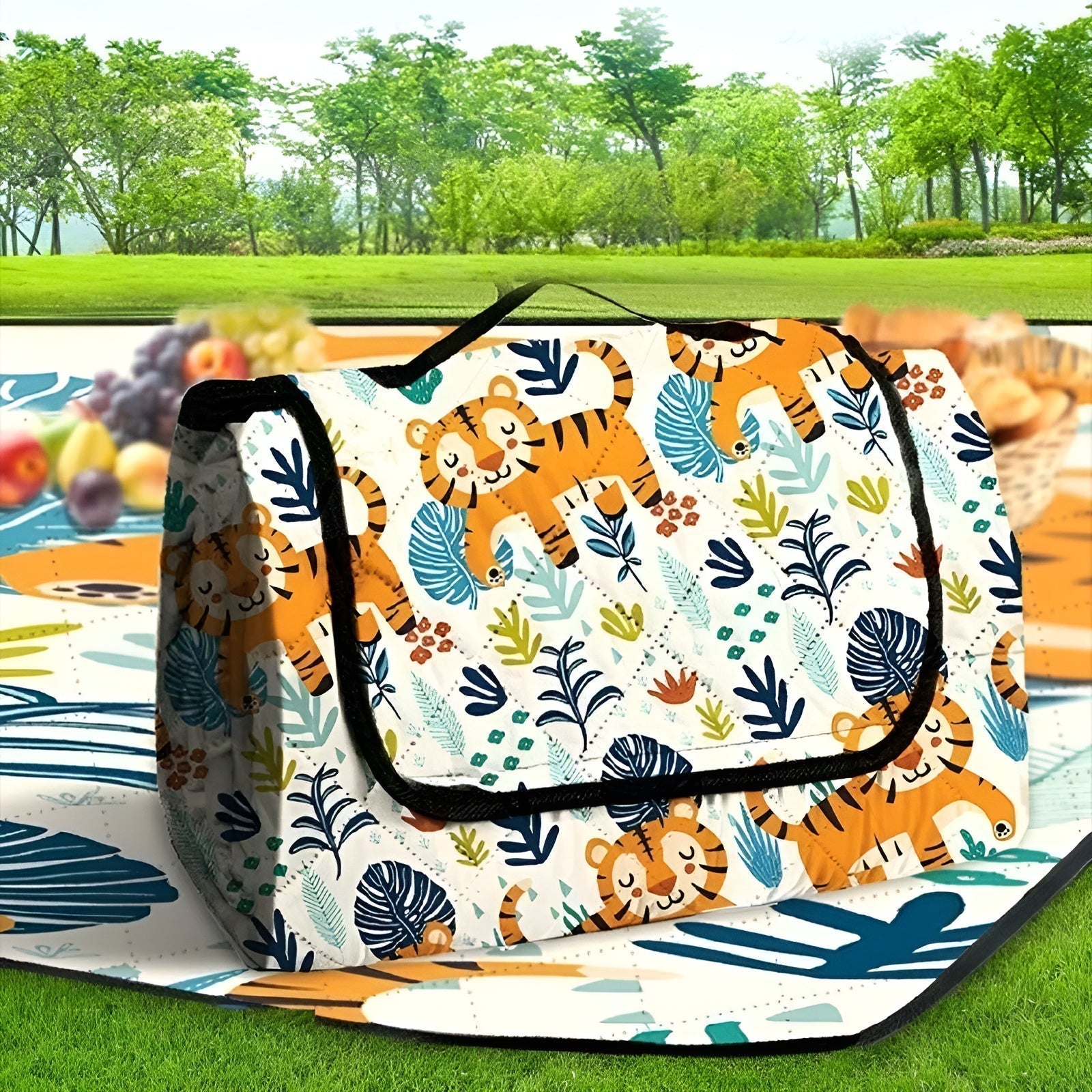 Foldable Baby Play Mat Wanderlino | Padded & Waterproof | For Outdoor & Home | Includes Carrying Bag