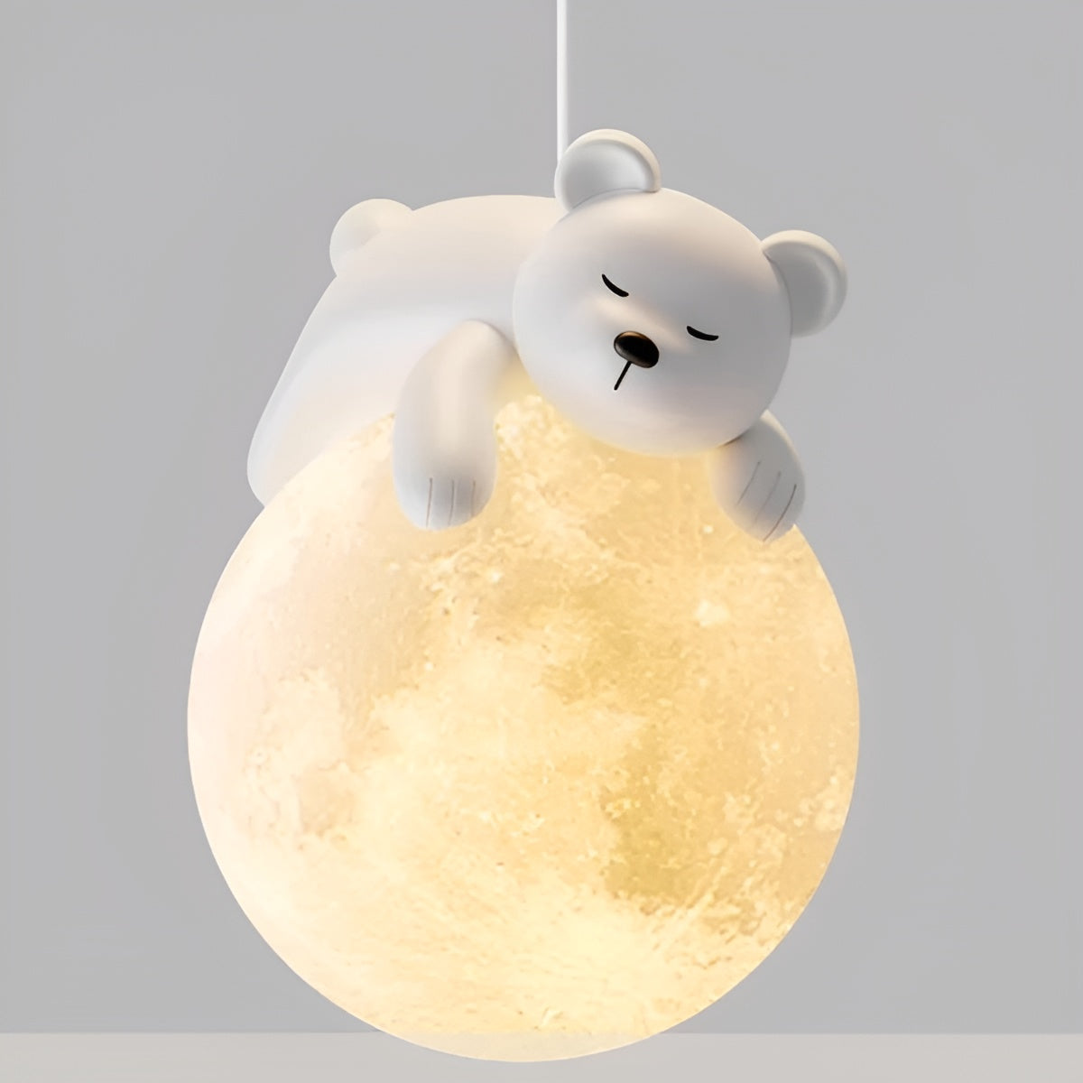 Children's Ceiling Lamp Mondolino | LED Pendant Lamp with Moon & Animals | Dimmable & Energy Efficient | For 3–5 m² Rooms