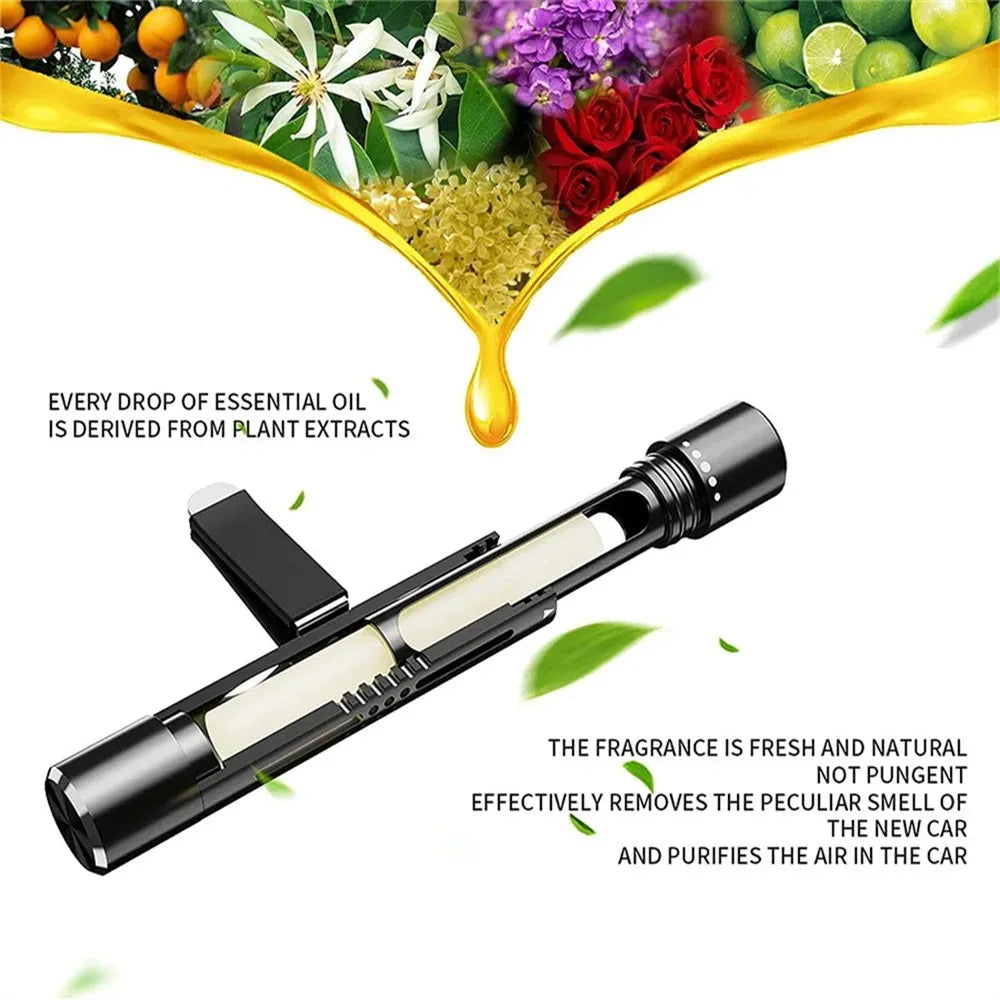 AROMOVA Car Air Freshener Clip | Long-lasting Natural Scent with Essential Oils | Adjustable Vent Clip | Leak-free | For Car & Room Air